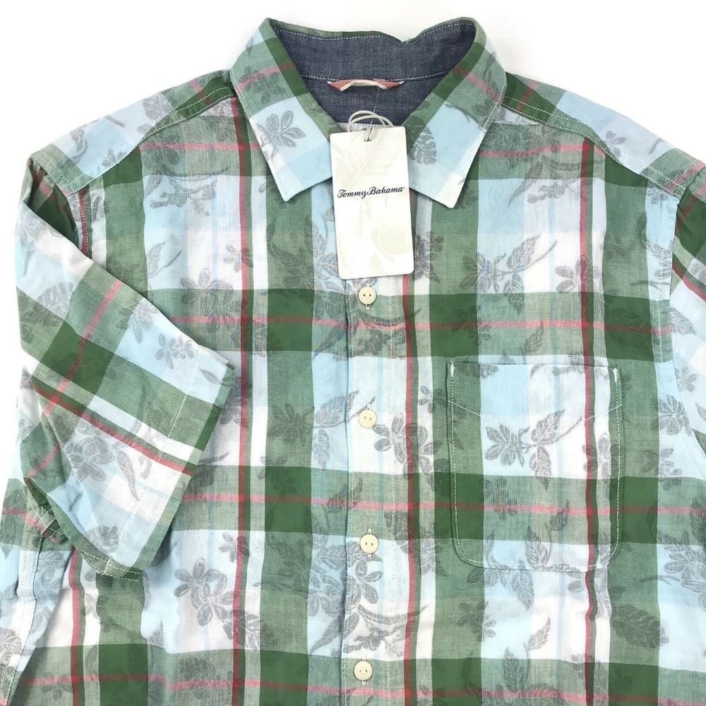 Tommy Bahama Mens Camp Shirt Double Fauna Castaway